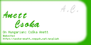 anett csoka business card